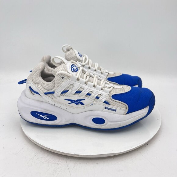 Reebok Solution Mid Allen Iverson Men Size 8 Electic Blue White Basketball Shoes - Picture 3 of 10